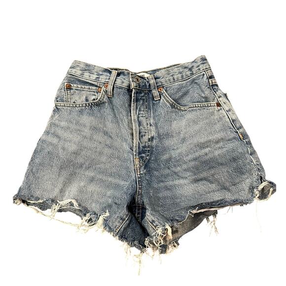 Re/Done Pants - RE/DONE Women's Originals 50s Cutoffs Size 25 In Cool Medium Blue